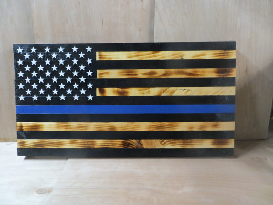 Blue Line American Flag