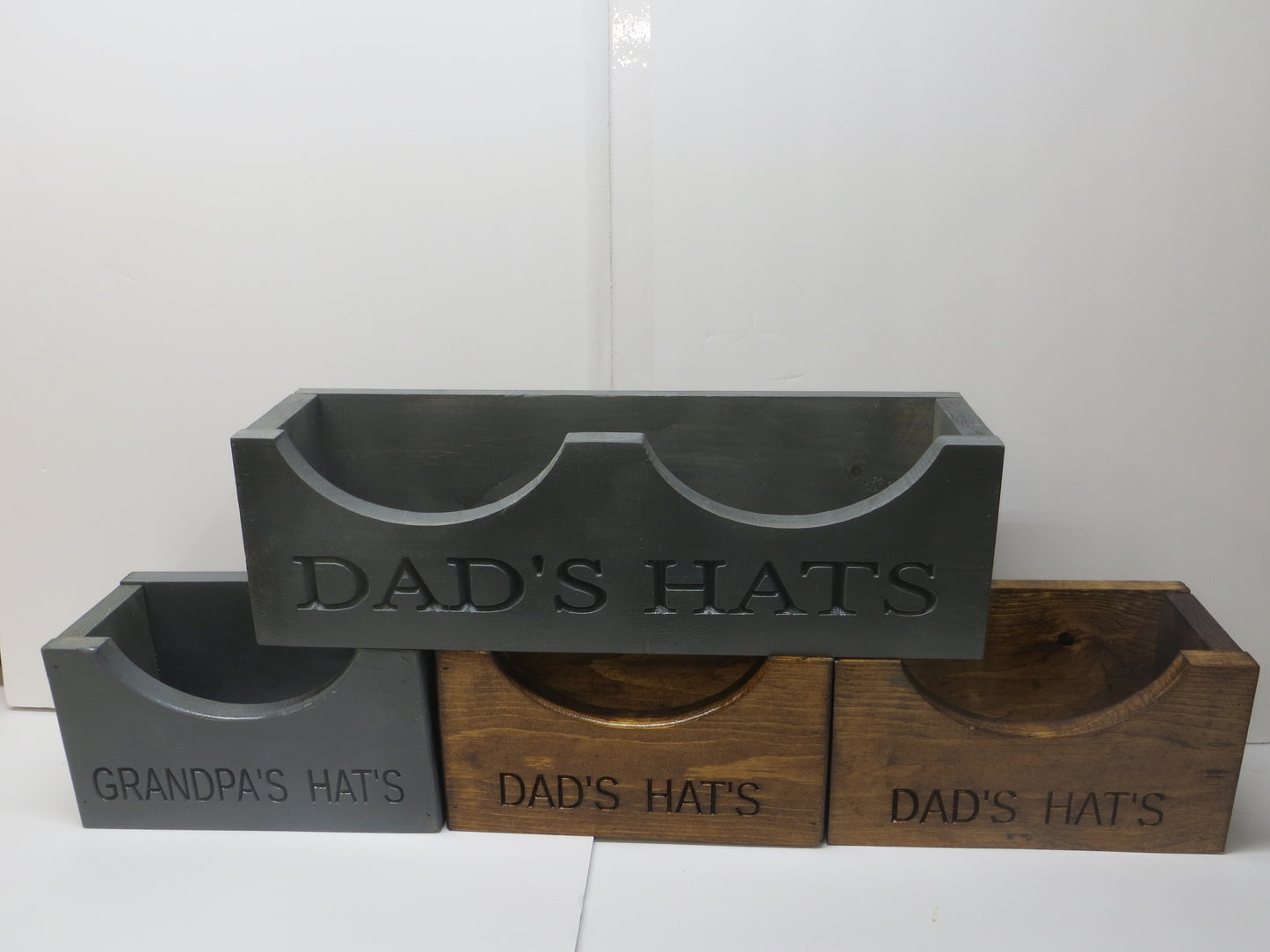 wooden baseball hat holder