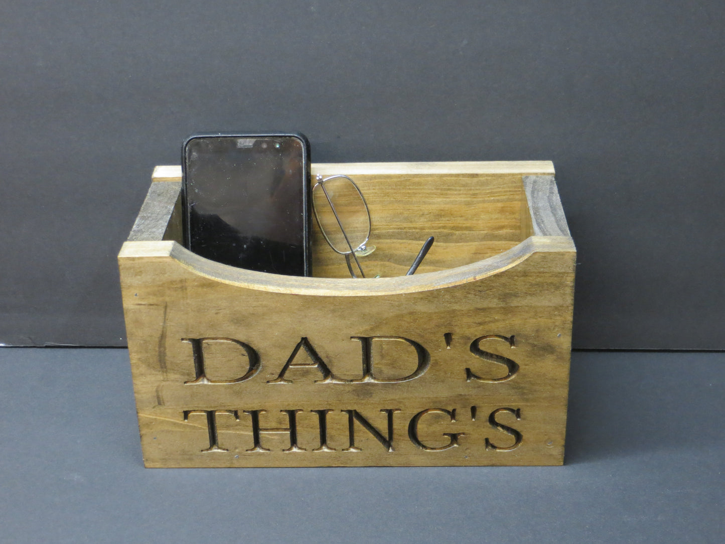 Personalize wooden phone -wallet holder