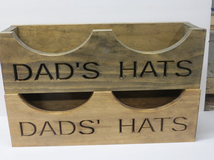 wooden baseball hat holder