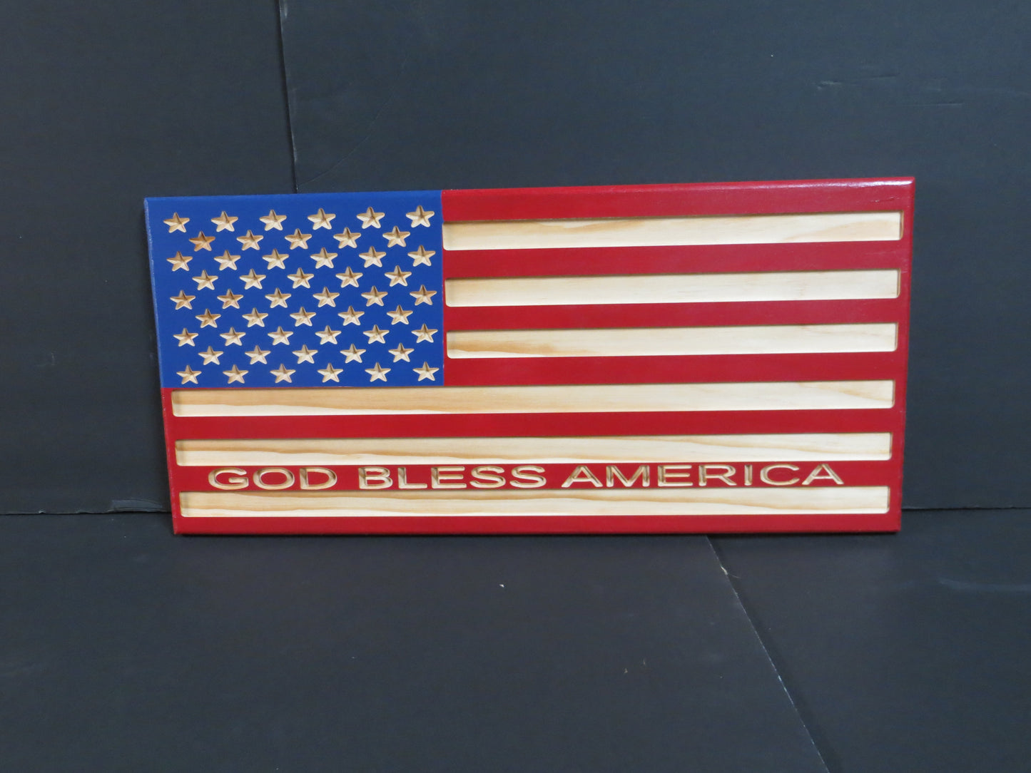 WOODEN AMERICAN FLAG